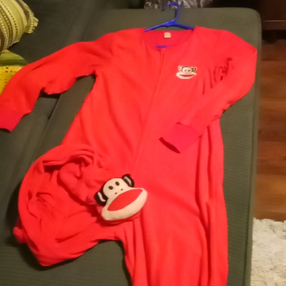 Sock Monkey onesie just in time for Christmas, Medium - Picture 1 of 2